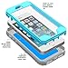 POETIC Revolution X-form Design Shock Resist Hybrid Back Case with Built-In Screen Protector for iPhone SE / 5S / 5 – Blue/Gray