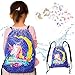 Little Jupiter Water Resistant Unicorn Reversible Sequin Drawstring Girls Drawstring Backpack Kids daypack Unicorn Bag