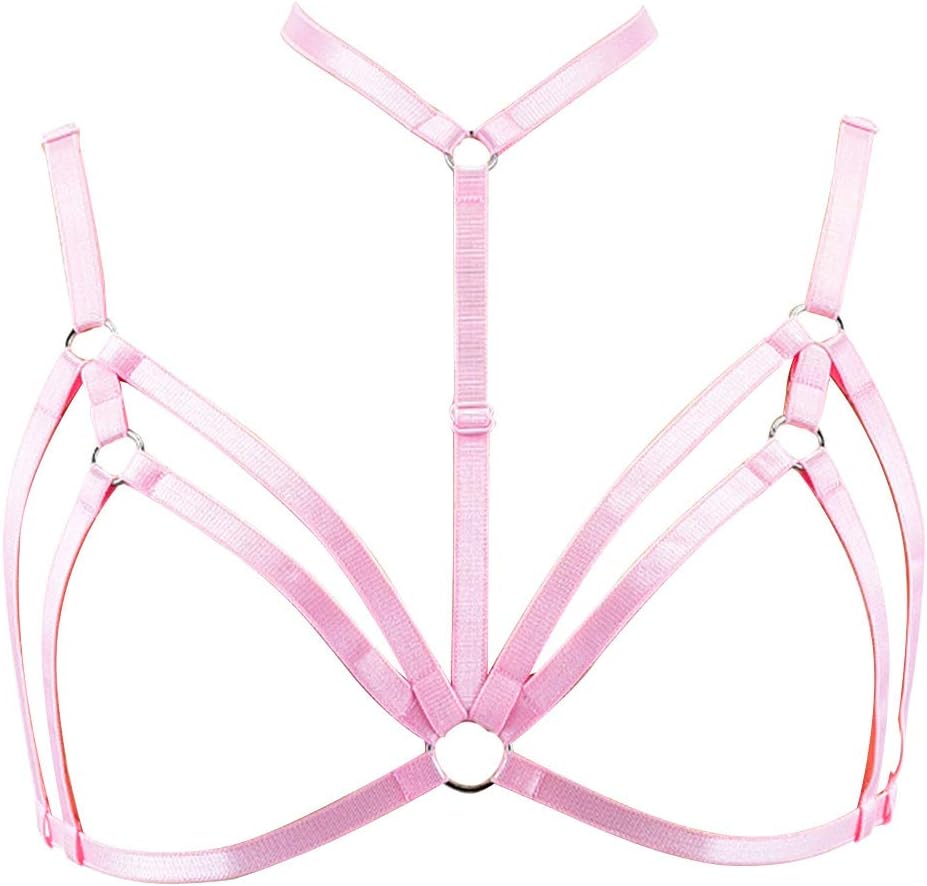 Strappy Harness Caged Bralette Womens Sexy Top Punk Gothic Rave Lingerie