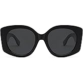 Appassal Retro Polarized Oval Lens Round Oversized Sunglasses for Women XL Sun Glasses AP3713N