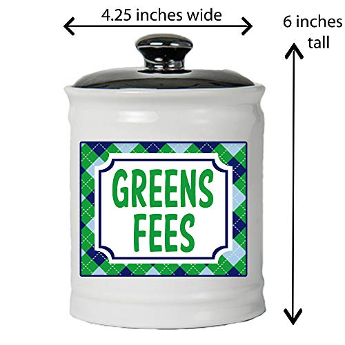 Tumbleweed Cottage Creek Golfing Gifts Greens Fees Piggy Bank Coin Bank/Golf Gifts Dad Gifts Ceramic Decorative Jar [White] - Thumbnail 5