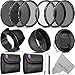 58MM Vivitar UV CPL FLD Filters, Altura Photo ND Filter Set, Collapsible Rubber Lens Hood, Tulip Lens Hood Bundle for Lenses with a 58mm Filter Size