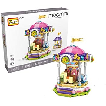 LOZ Building Block Amusement Park Mini Handmade Kit,Construction Toy Birthday Gift Kid Adult (Carousel)