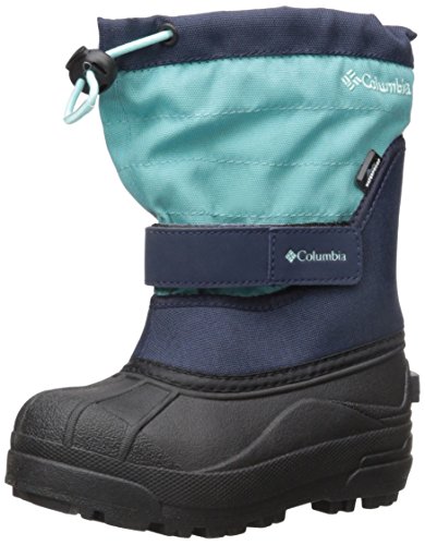 Columbia Girls' Childrens Powderbug Plus II Snow Boot, Pacific Rim, Spray, 12 M US Little Kid