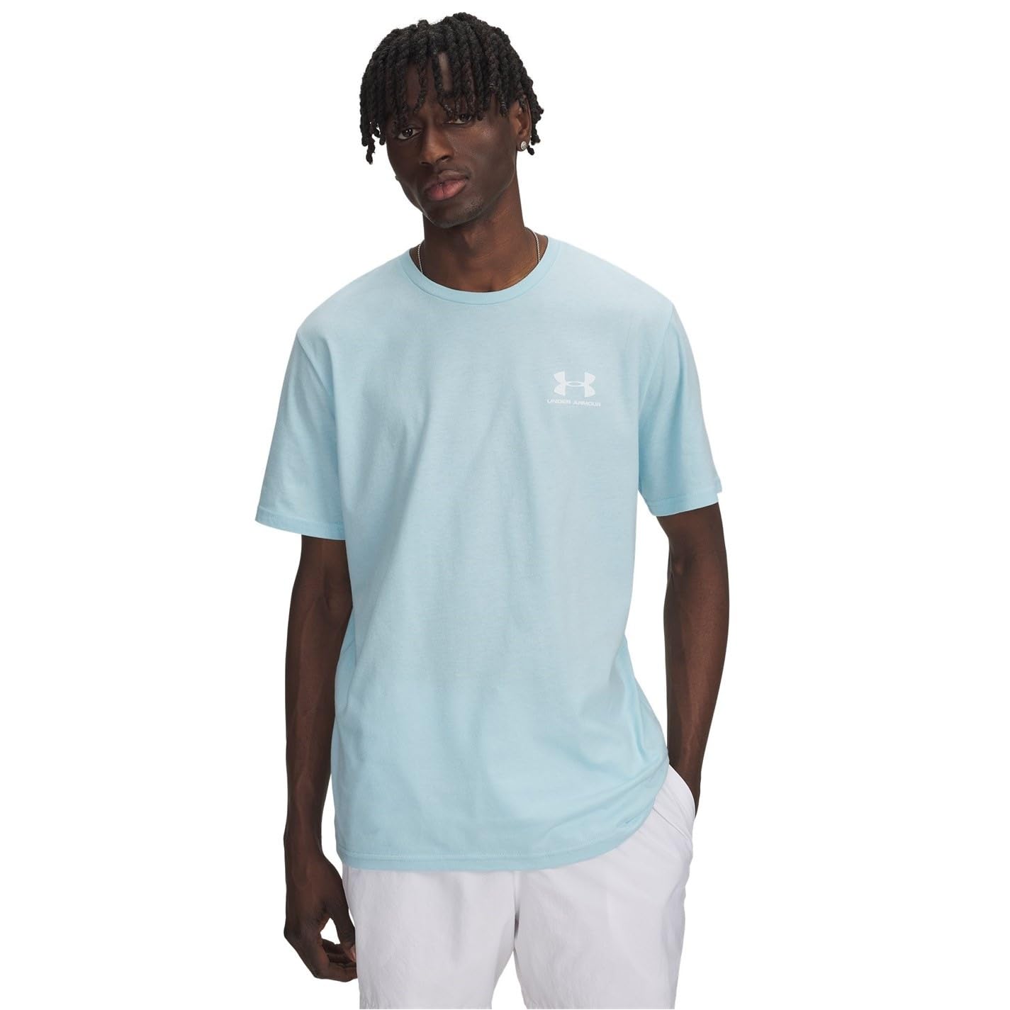 Under Armour Men's Sportstyle Left Chest Short-Sleeve T-Shirt, (494) Stream / / White, XX-Large Tall Image