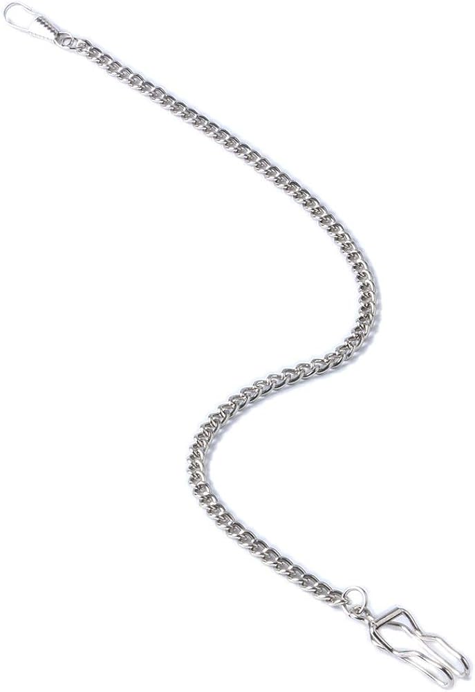 Clip Pocket Watch Chain Watch Vintage Metal Alloy Chain Accessory for Your Pocket Watch (Silver) …: Watches