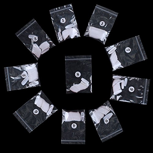 ECBASKET 500pcs Coffin Nails Long Ballerina Fake Nails 10 Sizes Full Coverage Acrylic False Nail Tips for Nail Salons or DIY Nail Art at Home (White)