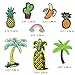 24 Pcs Embroidered Sew Iron On Applique Patches Solid Mixed Watermelon Cherry Pineapple Cactus Ice Cream Fruit Milk Banana Cocktail Cactus Shaped