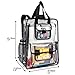 Estarer Clear Backpack Travel Beach Work Security Students Bag Transparent Schoolbag Satchel School Bookbag