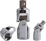 Gunpla 3 Pc Impact Universal Joint Socket Set 1/4 3/8 1/2 Drive CR-V Steel view 4