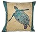 Beach Throw Pillows| Decorative Throw Pillow Covers, 2 Pack 18 x 18 Inch| Coastal Beach Decor Couch Pillows with Starfish & Sea Turtle Theme