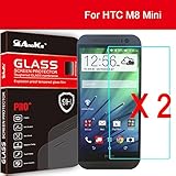 HTC One Mini 2 / One Remix Glass Screen Protector, (HTC M8 Mini)[2 Pack] AnoKe [Lifetime Warranty](2.5D 0.3mm 9H) Tempered Glass Screen Protector For HTC M8 Mini Glass [2Pack]