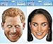 Prince Harry and Meghan Markle Face Mask Royal Wedding Pack, Multicolor