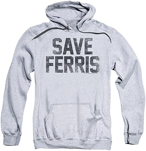 Ferris Buellers Day Off - Mens Save Ferris Pullover Hoodie, XXX-Large, Athletic Heather