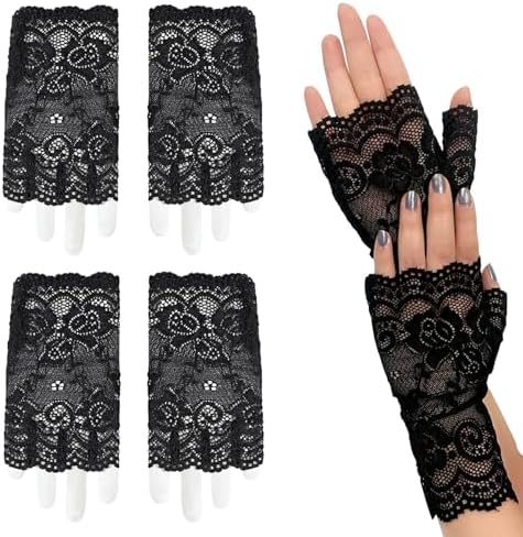 Amazon.com: Leg Avenue Women's Keyhole Lace Fingerless Gloves