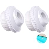 Thinp 2 Pieces Pool Jet Nozzles, 3/4" Directional Flow Eyeball Inlet Jet, Swimming Pool Return Jet Replacement Parts Fittings Spa with 1-1/2 Inch MIP Thread Pool Accessories for Cleaning