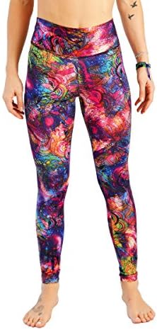 MONASITA Candyland Tummy Control Leggings Woman Sport Clothes Slimming Active Surf Leggings (XS, Candyland)