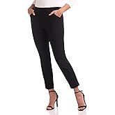 Rekucci Women's Super Stretch Millennium Straight Leg Pant with Front Pockets