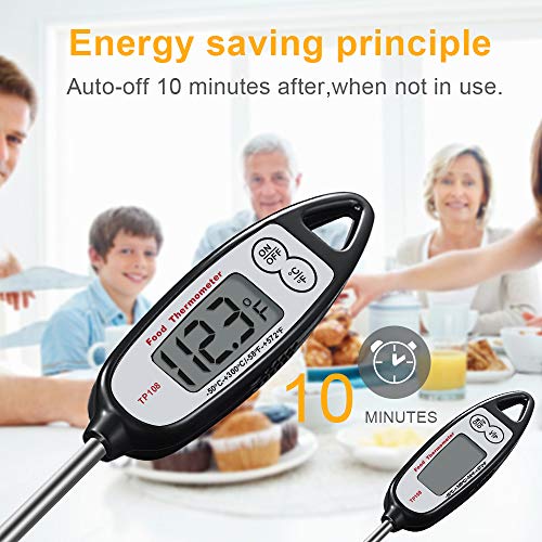 Digital Meat Thermometer (2 pack),Kuger Instant Read Kitchen Thermometer for Cooking with Stainless Steel Probe,BBQ Grill Accessories - Thumbnail 2