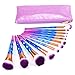 Unicorn Mermaid Brush Set Make Up Rainbow Diamond Handle Makeup Brushes Set Foundation Cream Powder Brush Kit