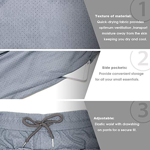 WHCREAT Heren Hardloopshort met mesh Ontwerp voor Sport Gymnastiek - Image 5