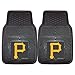 FANMATS 8846 Pittsburgh Pirates 2-Piece Heavy Duty Vinyl Car Mat Set, Front Row Floor Mats, All Weather Protection, Universal Fit, Deep Resevoir Design
