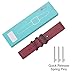 Fintie Bands Compatible with Samsung Galaxy Watch 3 45mm / Galaxy Watch 46mm / Gear S3 Classic/Frontier, Soft Woven Nylon Band 22mm Quick Release Adjustable Replacement Sport Strap, Red