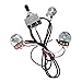 Kmise MI0321 Guitar Wiring Harness Prewired Two Pickup 500K Pots 3-Way Toggle Switch Chrome