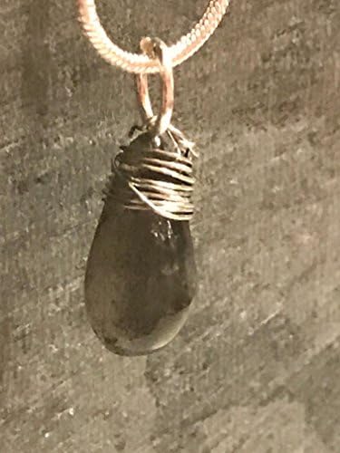 Labradorite Smooth Briolette Wire Wrapped Necklace * Silver Gemstone Necklace * Natural Stones