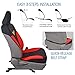 BDK Warner Bros DC Comics Wonder Woman Car Accessories Seat Covers - Front Car Seat Cover Includes Removable Head Cover & Matching Seat Belt Pads, Side Airbag Compatible, Universal Fit, Red & Black