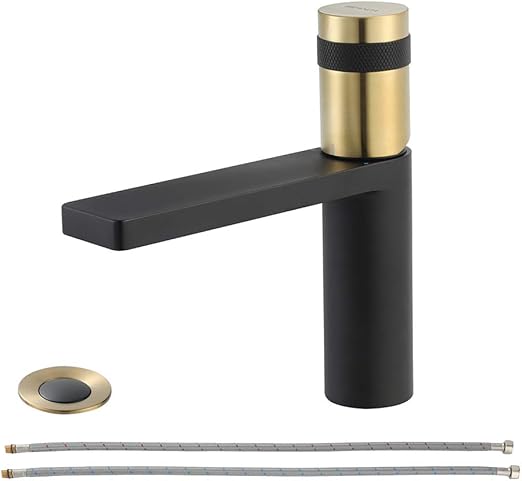Ezanda Brass Single Handle Bathroom Faucet With Pop Up Drain