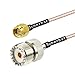 Superbat RF Coax SMA Male to UHF Female SO-239 Cable + 2pcs SMA Adapter SMA UHF Female SO239 Adapter for RF Applications/CB Radio/Handheld Radio Antenna/Walkie Talkie etc