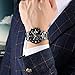 NIBOSI Men's Watches Luxury Fashion Casual Dress Chronograph Waterproof Military Quartz Wristwatches for Men Stainless Steel Band Black Color