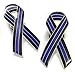 Thin Blue Line 1 inch Ribbon Lapel Pin Package of Two
