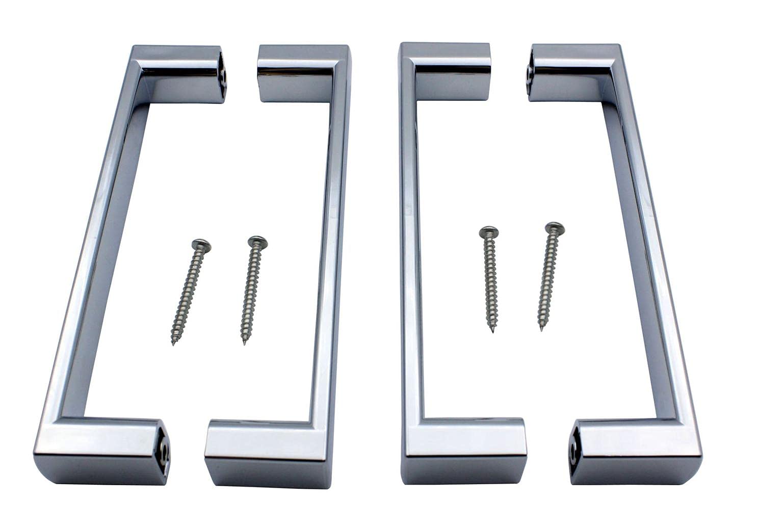 KEABATH 2pairs Shower Door Handle Chrome Shower Glass Door Handle Pull Handle 145mm Hole to Hole for Shower Enclosure Door Handles Replacement