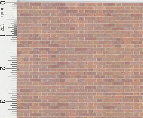 Jackson Miniatures Dollhouse Miniature 1:24 Scale Old Red Bricks Wallpaper
