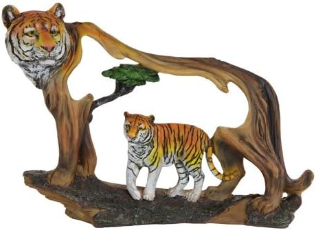 Bengal Tiger Cutaway Scene Figure, Sculpture Decoration, 9-inch
