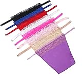 Pack of 8 Mock Camisole Clip-on Snappy Cami with Lace Overlay Modesty Panel (8 colors)
