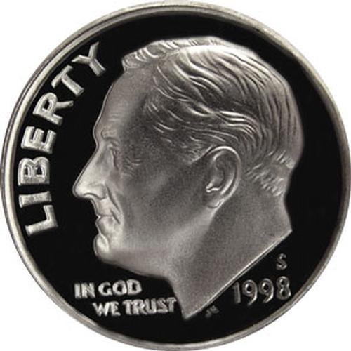 1998 S Gem Proof Roosevelt Dime US Coin