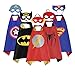 Mizzuco Cartoon Dress up Satin Cape with Felt Mask Costume - 5pcs