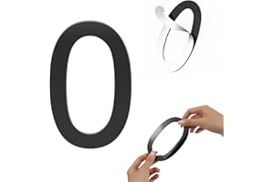 HABITABLE TREE Self-adhesive 3 Inch House Numbers Acrylic House Number Modern House Numbers Black Mailbox Numbers for Outside Address Home Number for Apartments Office Hotel Room (0)