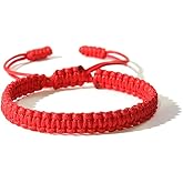Pingyongchang Handmade Rope String Hand-Knitted Bracelet for Women Adjustable Knitted String Rope Braided Bracelet Tibetan Buddhist Woven Lucky Cotton Bracelet for Men Gifts Jewelry