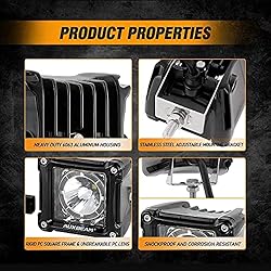 Auxbeam 3 Inch LED Cubes with DRL 2 Modes LED Light