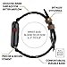 Mifa Compatible with Apple Watch Band 41mm 40mm 38mm Series 9 8 7 6 SE 5 4 3 Hybrid Sports Leather Vintage Dressy Bands Dark Brown Replacement Straps Sweatproof iwatch Nike Space Black