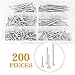 VIGRUE M4 Sharp Point Self Tapping Wood Screws Carbon Steel Screws Assortment Set Phillips 200PCS (Silver)
