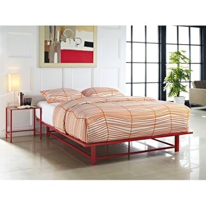 Amazon Com Full Size Metal Ledge Platform Bed Steel