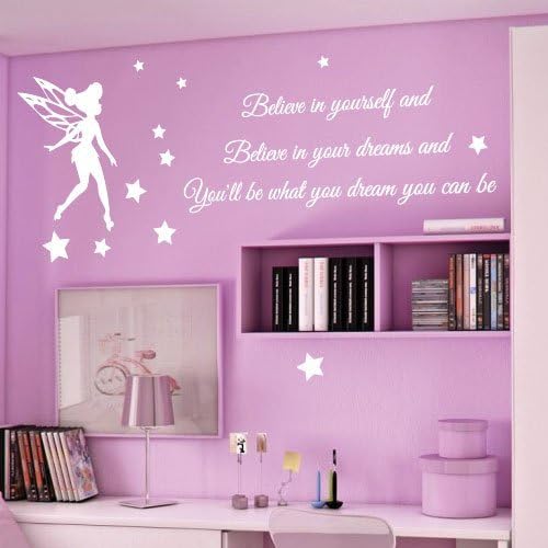 Tinkerbell Stars Children Nursery Wall Stickers Quotes Wall Decals Wall Arts