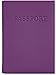 SimpacX Genuine Leather Passport Cover Holder RFID Blocking for Men & Women Travel Wallet (synethic leather purple)