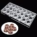 Jeteven Chocolate Candy Bon Bon Mold, Non-stick PC Polycarbonate Mould 21 Cavities (Screw Thread) primary
