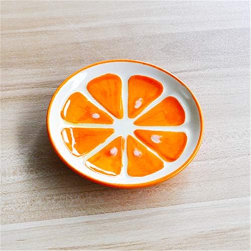 PORCN Fruit Colorful Ceramic rice bowl kids soup salad bowl spoon plate set dessert watermelon style tableware instant noodles bowl,P